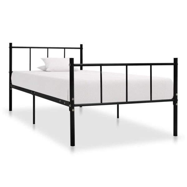 Bedframe metaal zwart 90x200 cm