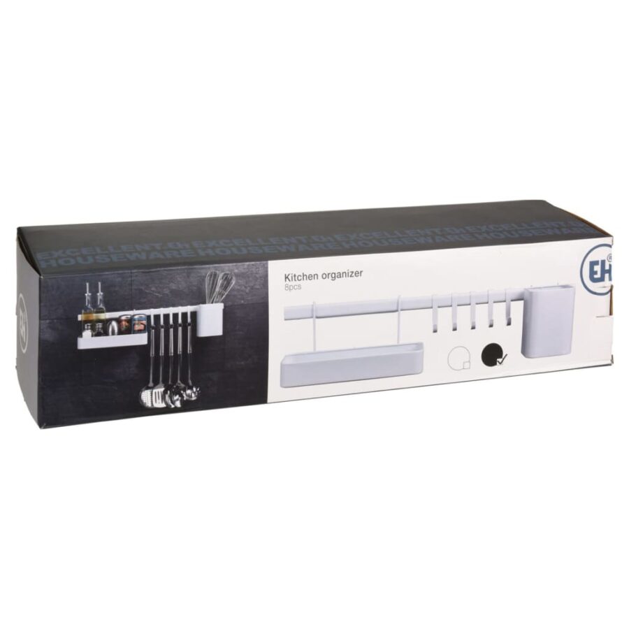Excellent Houseware 8-delige Keukenorganizer zwart - Afbeelding 5