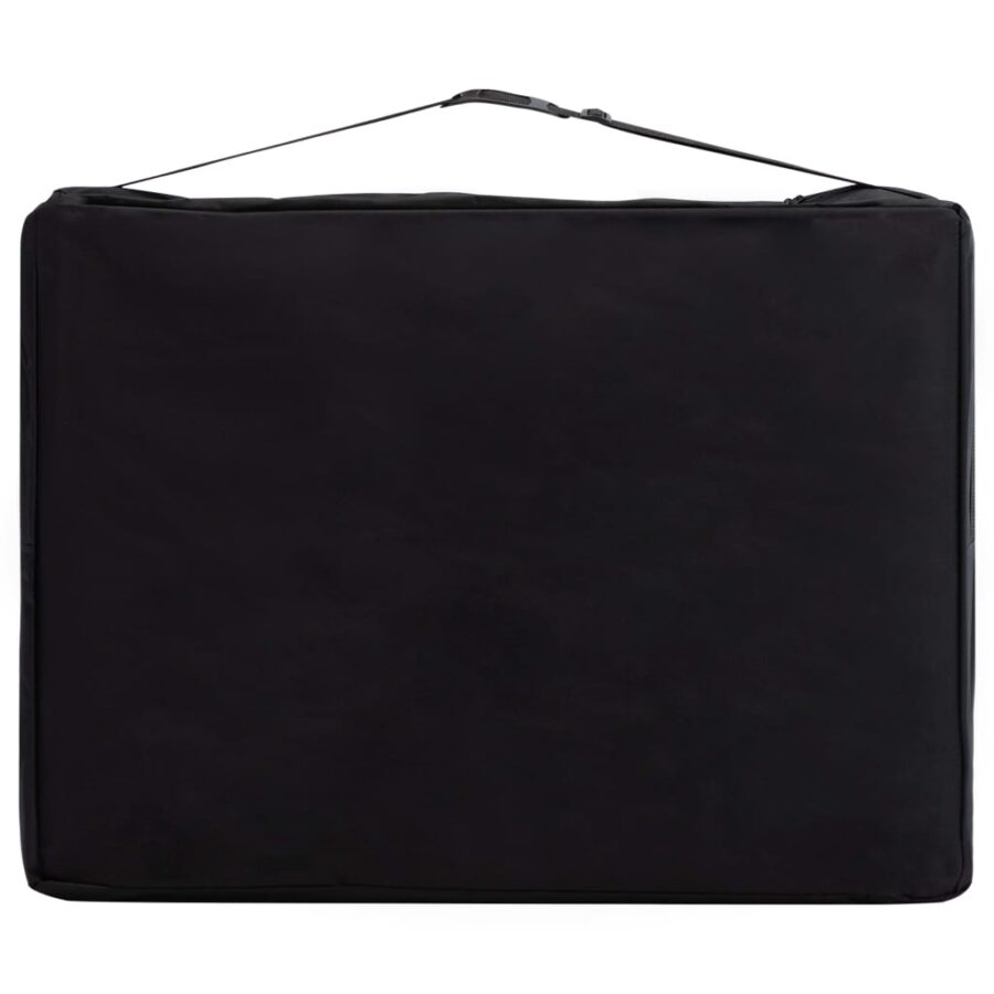 Massagetafel inklapbaar 3 zones hout zwart en wit - Afbeelding 9