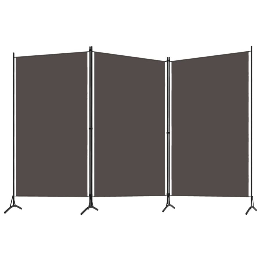 Kamerscherm met 3 panelen 260x180 cm antraciet - Afbeelding 2