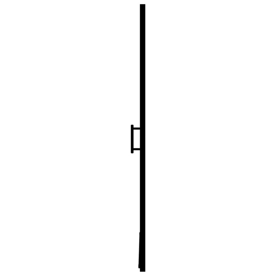 Douchedeur mat 81x195 cm gehard glas zwart - Afbeelding 4