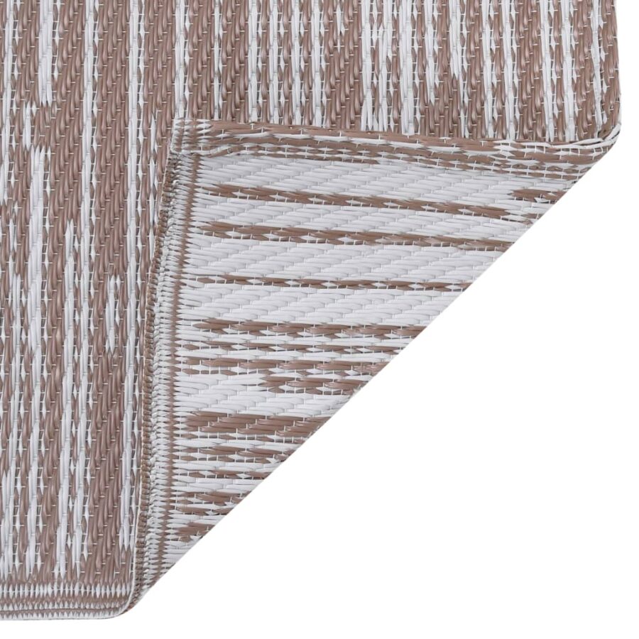 Buitenkleed 190x290 cm PP bruin - Afbeelding 6