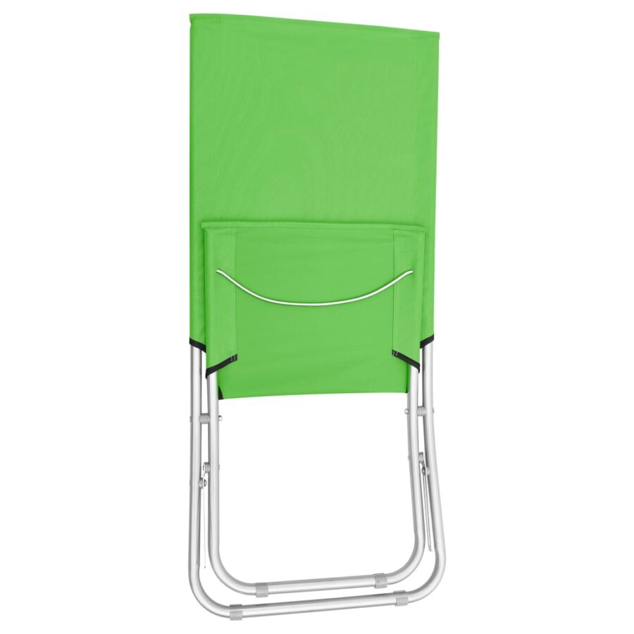 Strandstoelen 2 st inklapbaar stof groen - Afbeelding 6