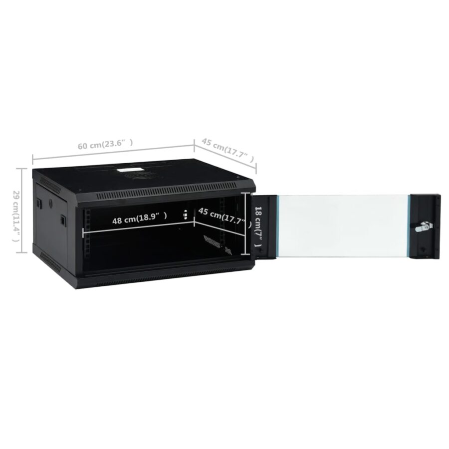 Netwerkkast voor aan de muur 4U 19" IP20 600x450x285 mm - Afbeelding 9