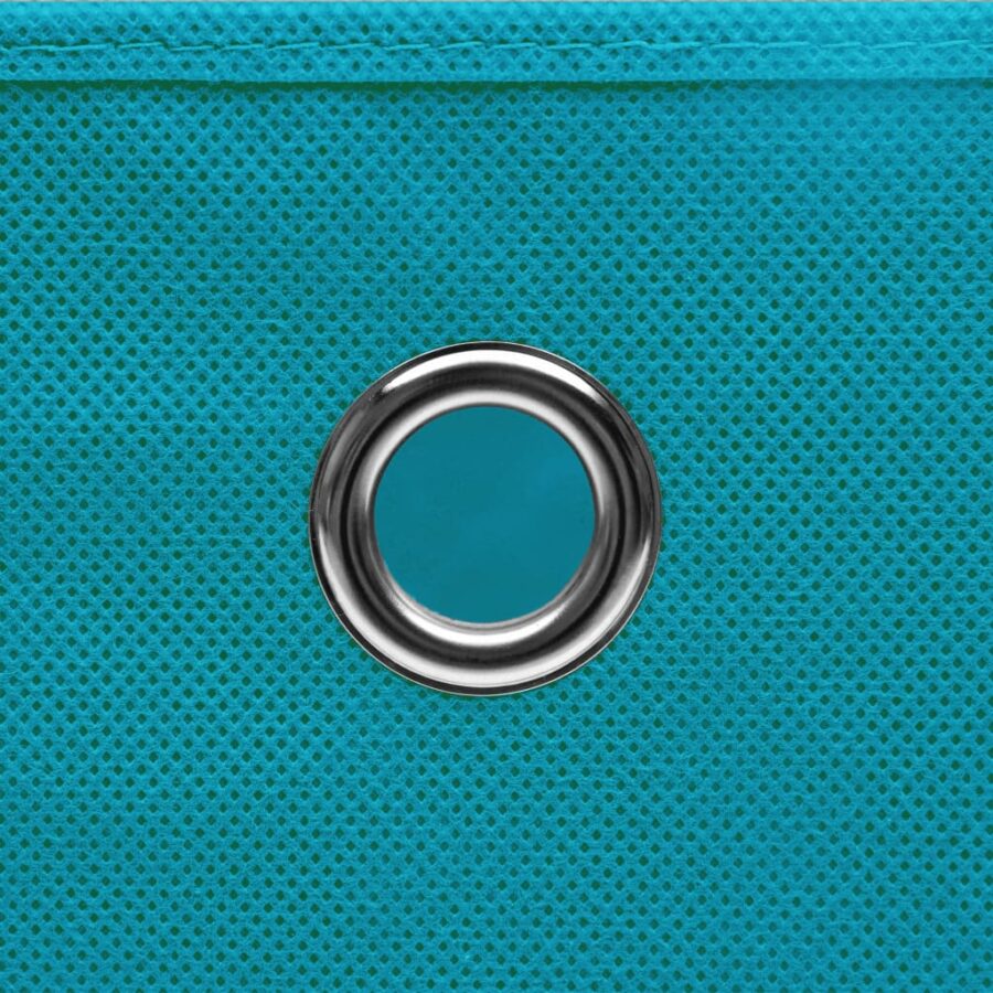 Opbergboxen met deksel 4 st 28x28x28 cm babyblauw - Afbeelding 6