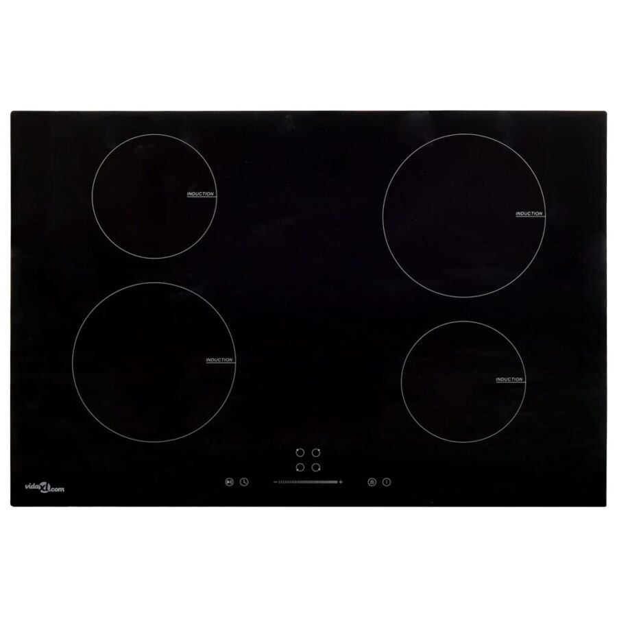 Inductiekookplaat 4 zones aanraakbediening 7000 W 77 cm glas