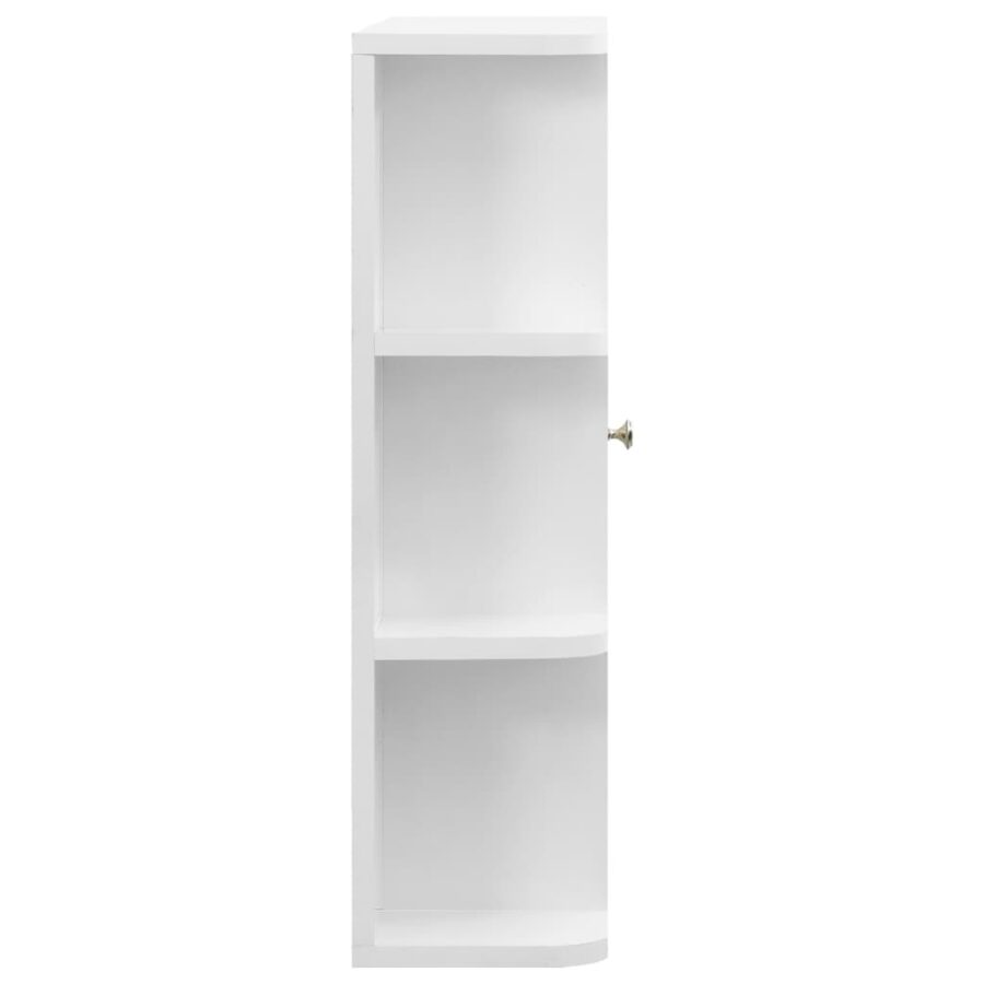 Badkamerspiegelkast 66x17x63 cm MDF wit - Afbeelding 5