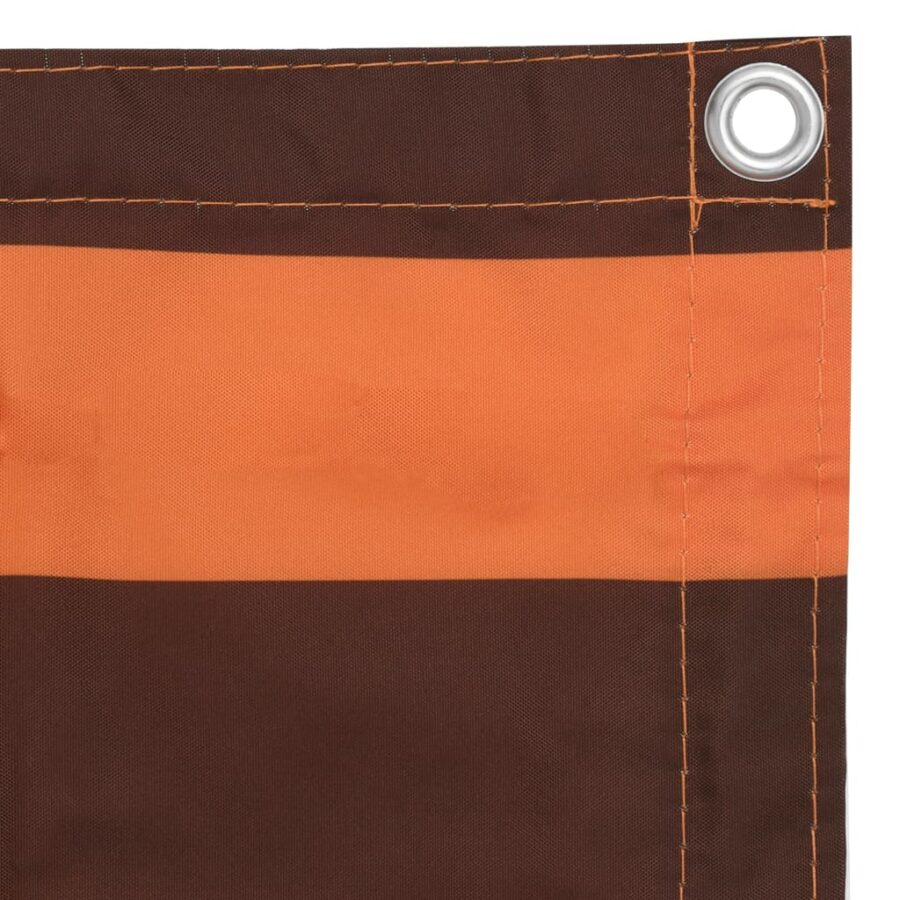 Balkonscherm 125x500 cm oxford stof oranje en bruin - Afbeelding 3