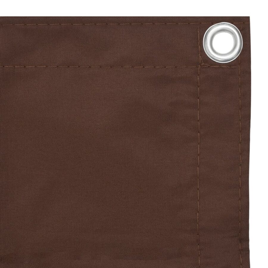 Balkonscherm 90x300 cm oxford stof bruin - Afbeelding 3