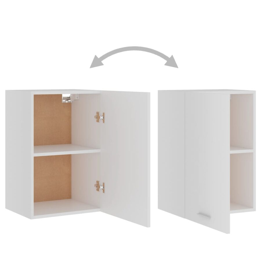 Hangkast 39,5x31x60 cm bewerkt hout wit - Afbeelding 4