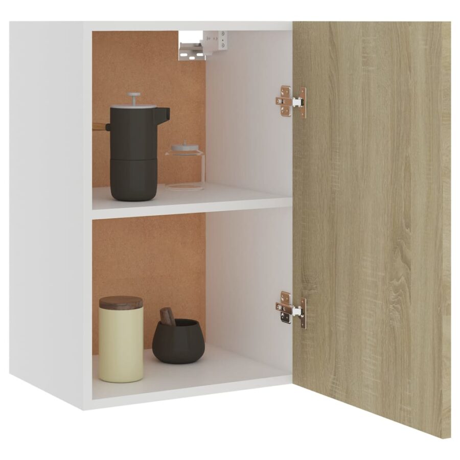 Hangkast 39,5x31x60 cm bewerkt hout sonoma eikenkleurig - Afbeelding 4