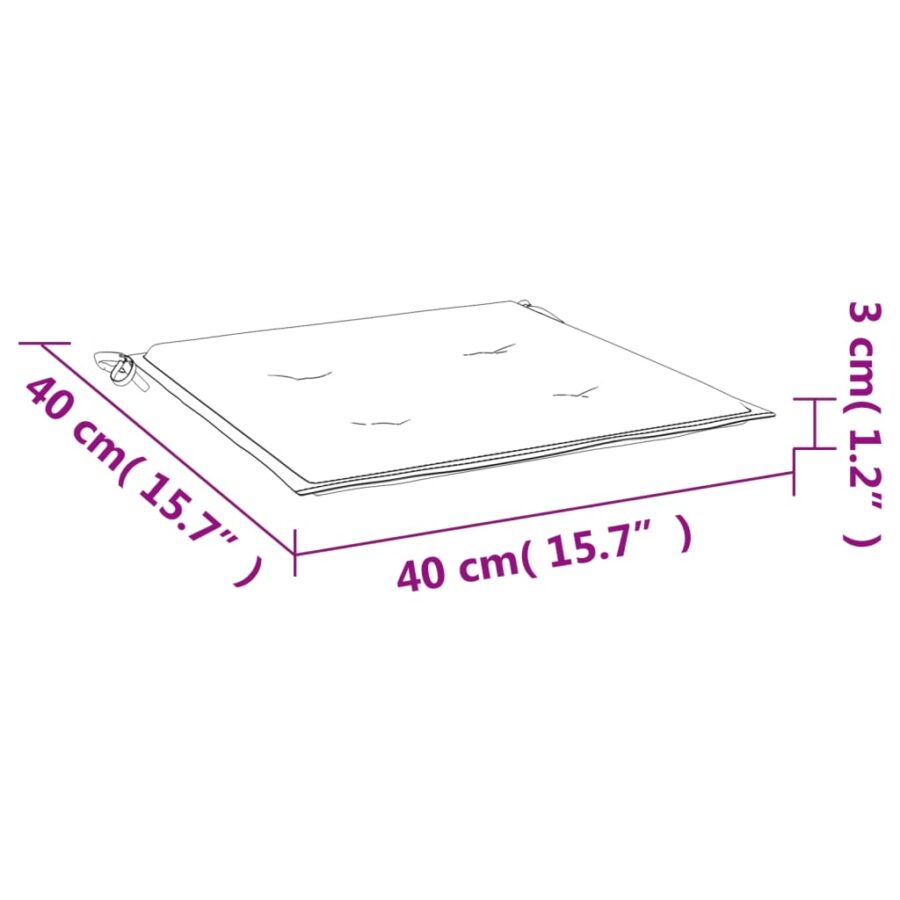 Tuinstoelkussens 6 st 40x40x3 cm oxford stof rood - Afbeelding 9