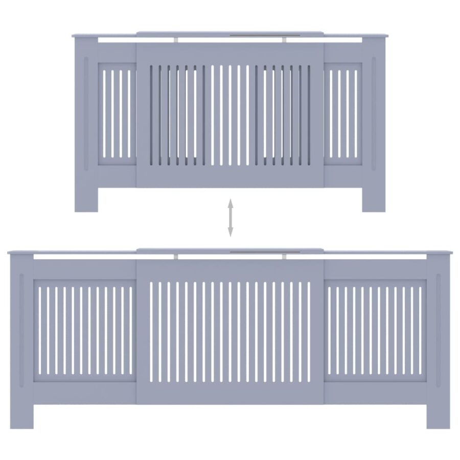 Radiatorombouw 205 cm MDF grijs - Afbeelding 5