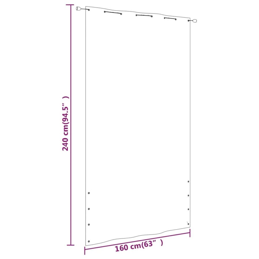 Balkonscherm 160x240 cm oxford stof terracottakleurig - Afbeelding 5