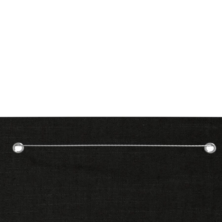 Balkonscherm 140x240 cm oxford stof zwart - Afbeelding 3