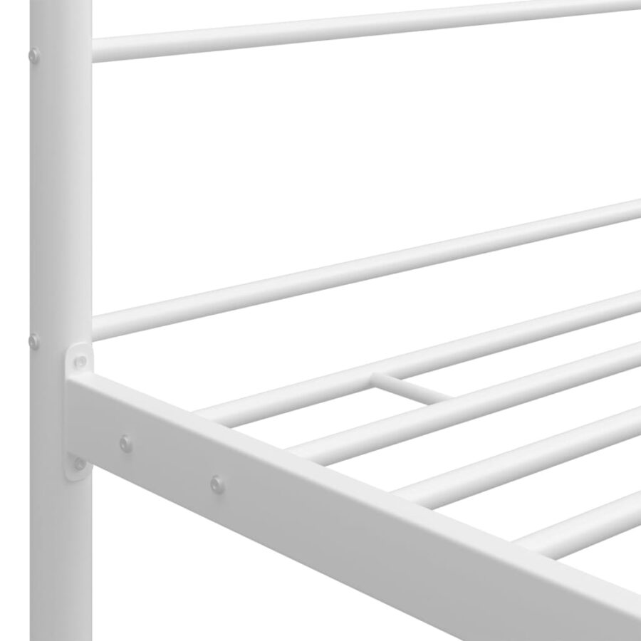 Hemelbedframe metaal wit 90x200 cm - Afbeelding 5
