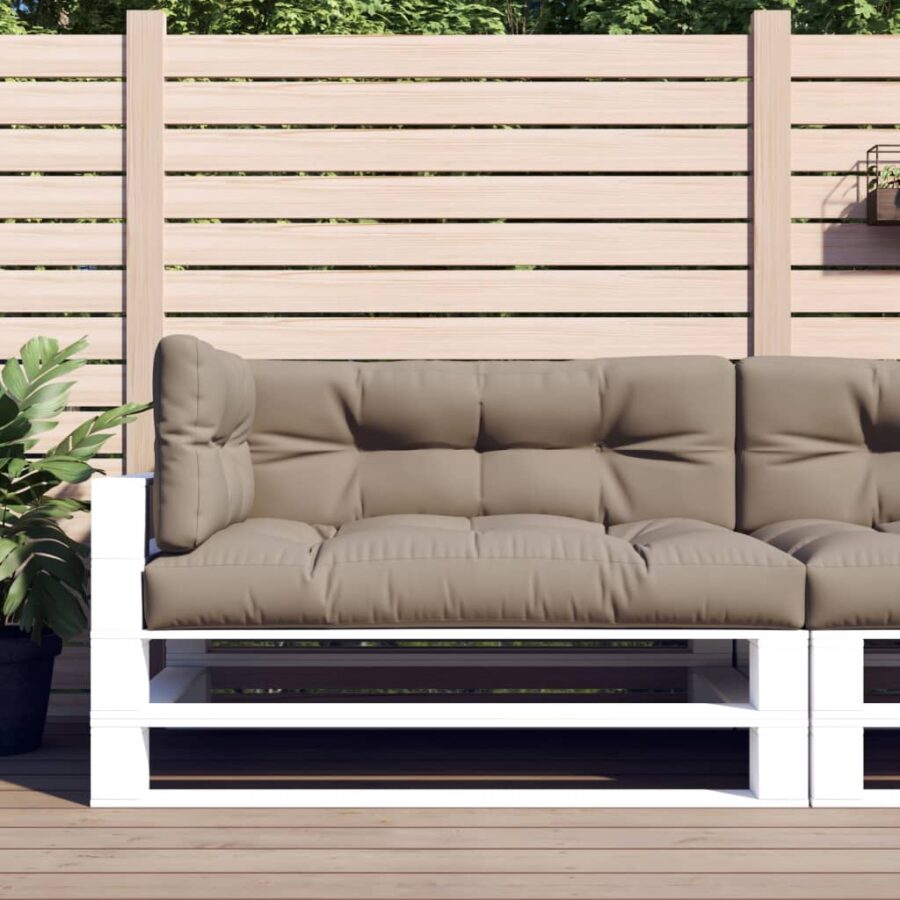 Palletkussens 3 st stof taupe