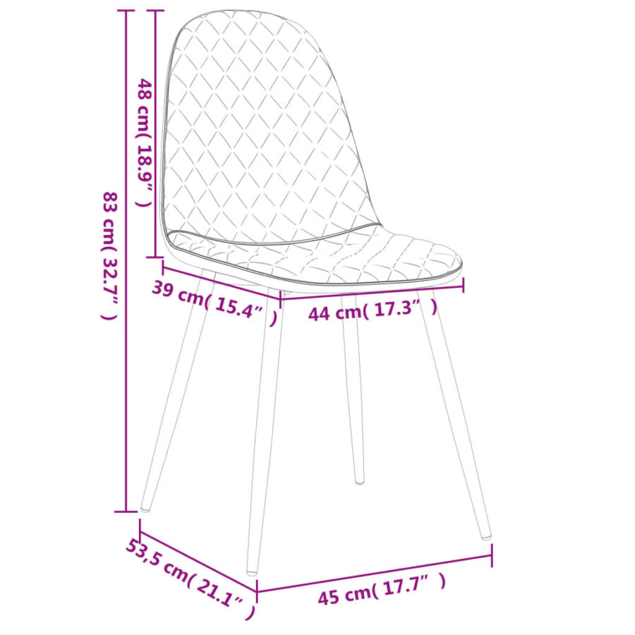 Eetkamerstoelen 4 st fluweel blauw - Afbeelding 9