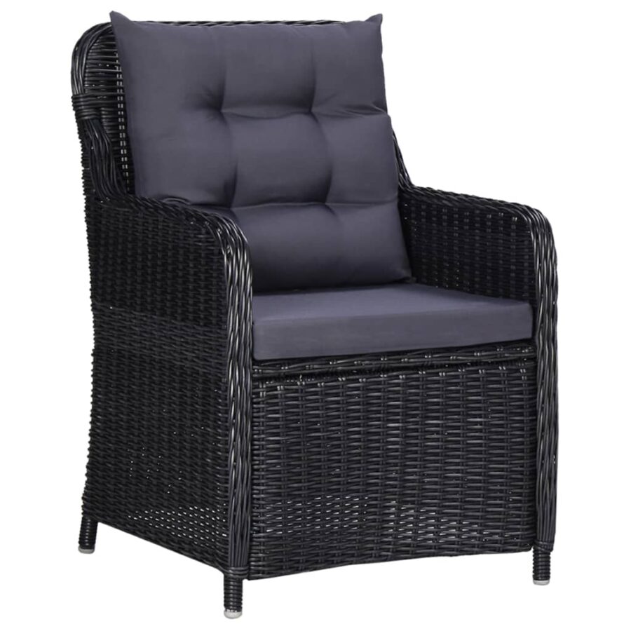 11-delige Tuinset poly rattan zwart - Afbeelding 7
