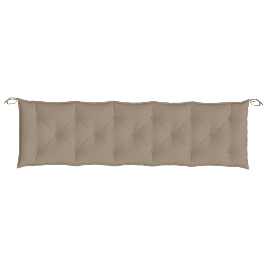 Tuinbankkussen 180x50x7 cm oxford stof taupe - Afbeelding 4