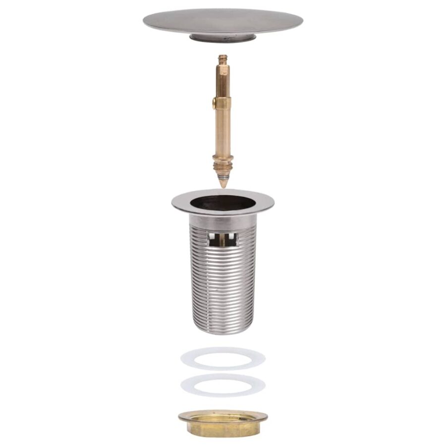 Afvoer pop-up met overloop 6,4x6,4x9,1 cm zilverkleurig - Afbeelding 7