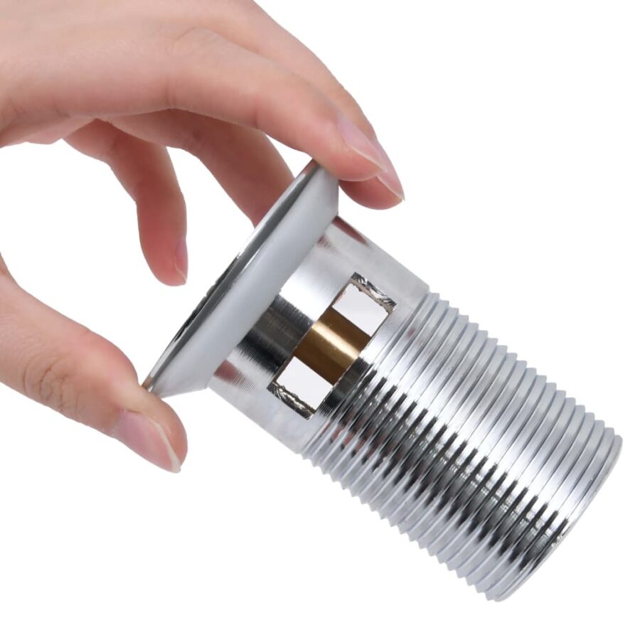 Afvoer pop-up zonder overloop 6,4x6,4x9,1 cm zilverkleurig - Afbeelding 5