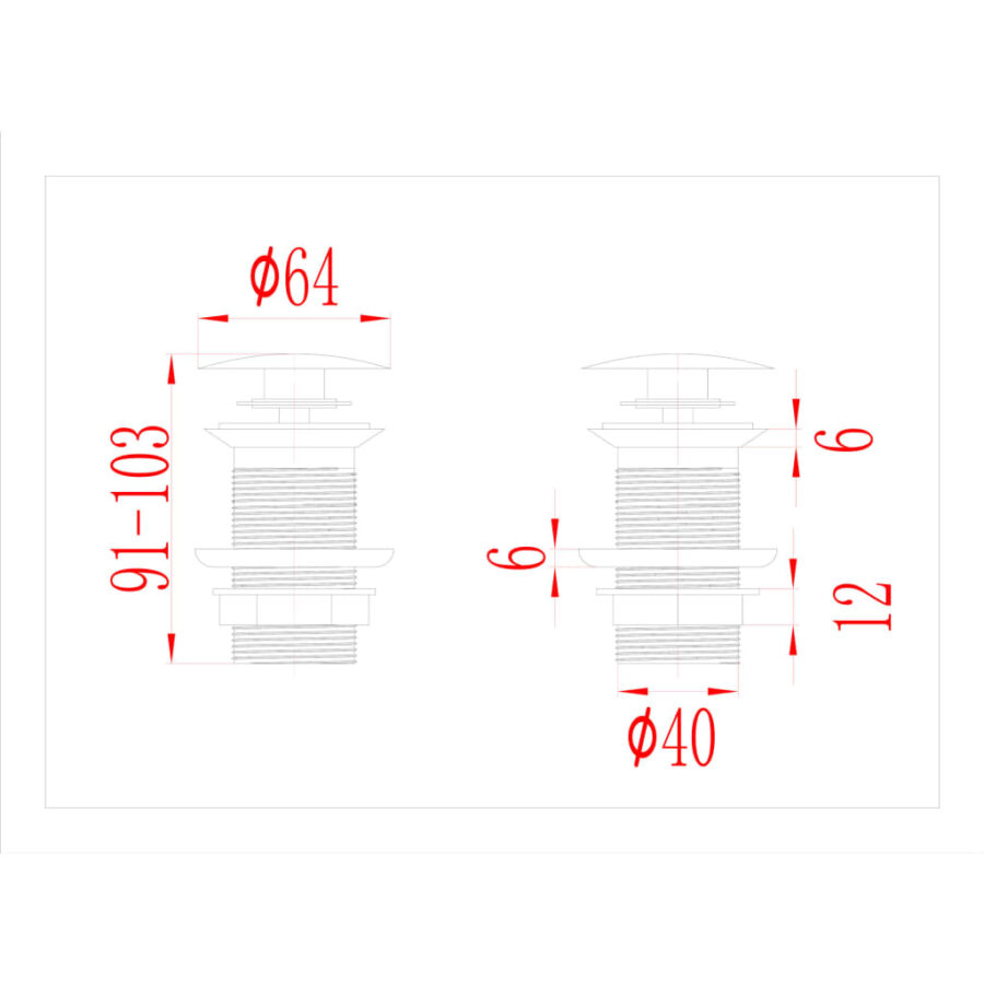 Afvoer pop-up zonder overloop 6,4x6,4x9,1 cm zilverkleurig - Afbeelding 8