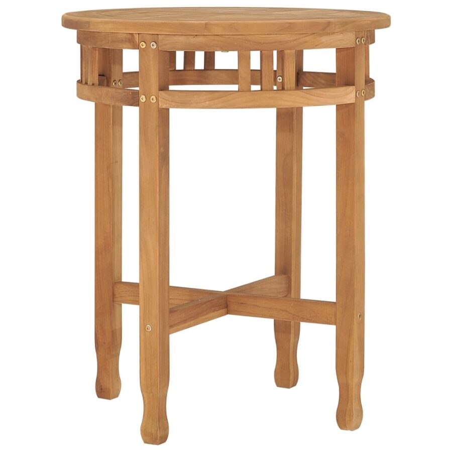 Bistrotafel inklapbaar Ø60x75,5 cm massief teakhout