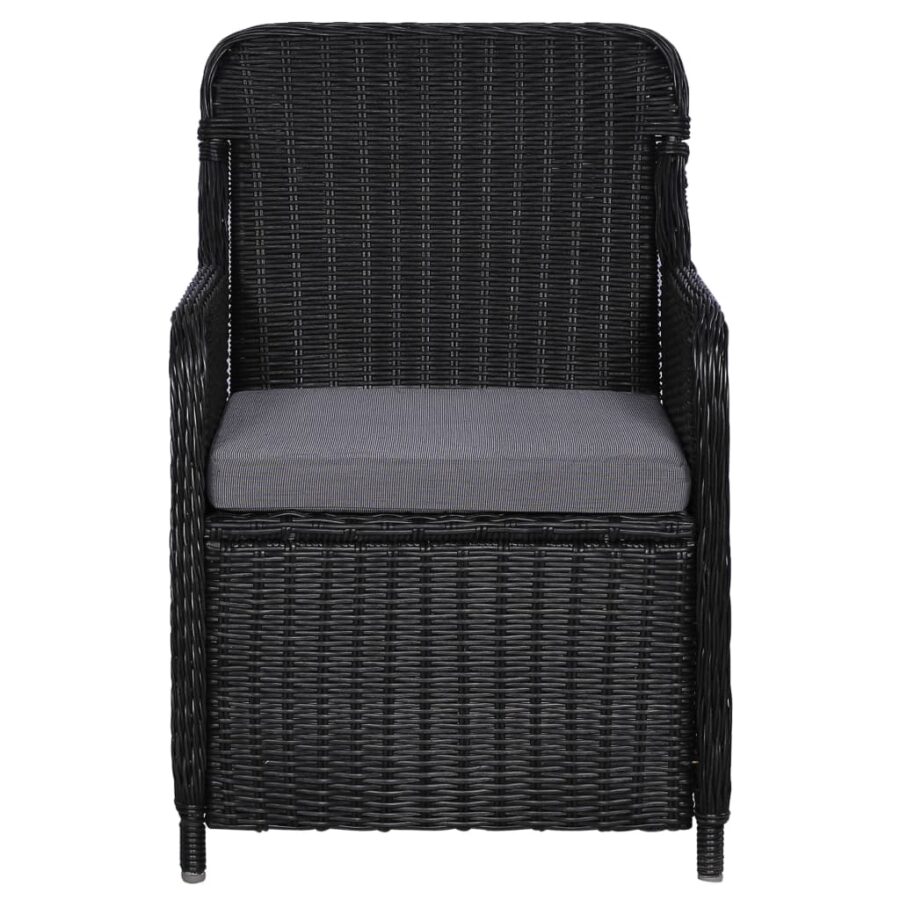 9-delige Tuinset poly rattan zwart - Afbeelding 5