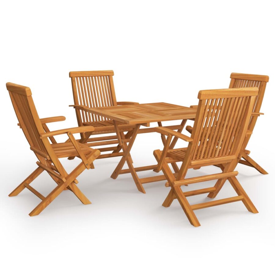 5-delige Tuinset massief teakhout - Afbeelding 2