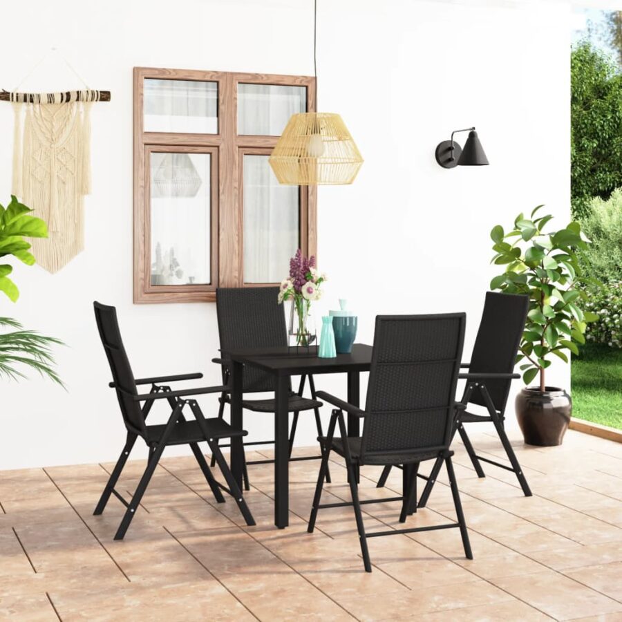 5-delige Tuinset zwart