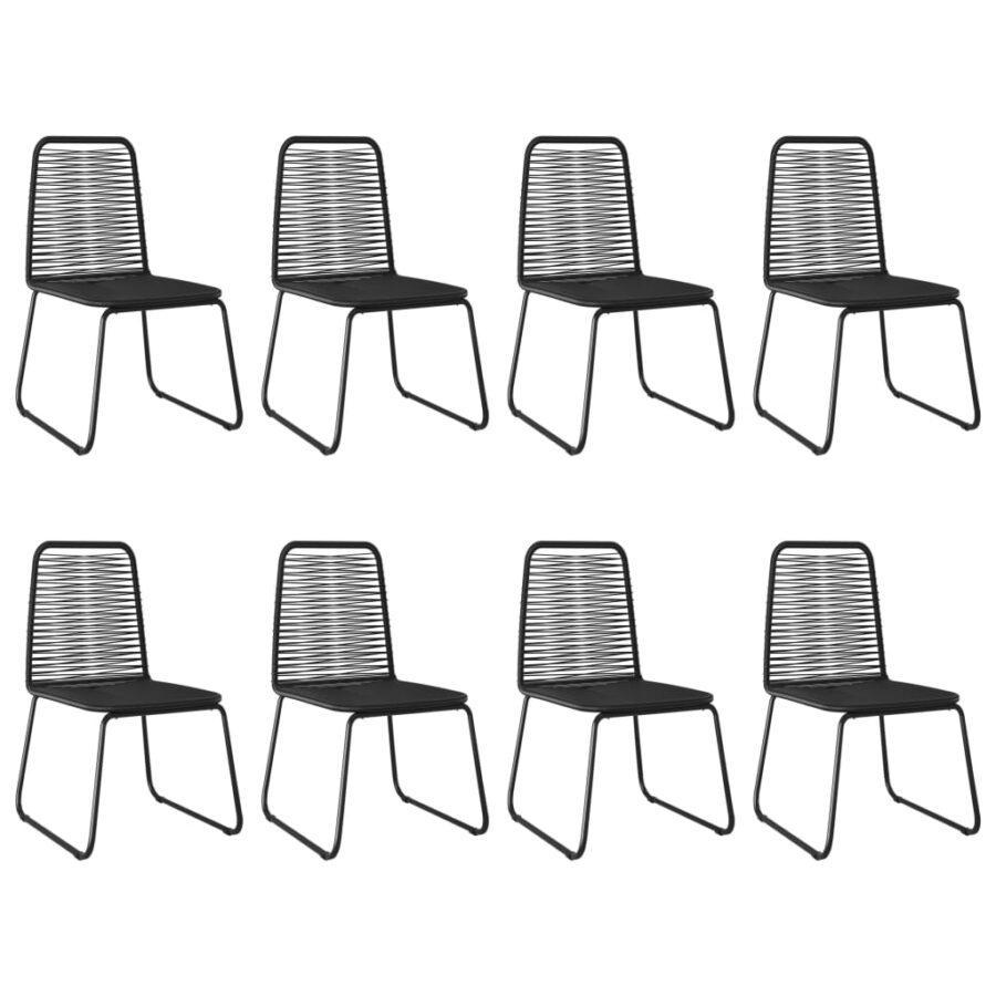 9-delige Tuinset PVC-rattan zwart en bruin - Afbeelding 5