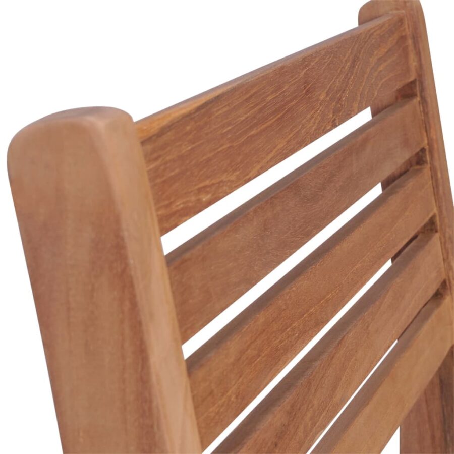 Tuinstoelen 2 st met rode kussens massief teakhout - Afbeelding 5