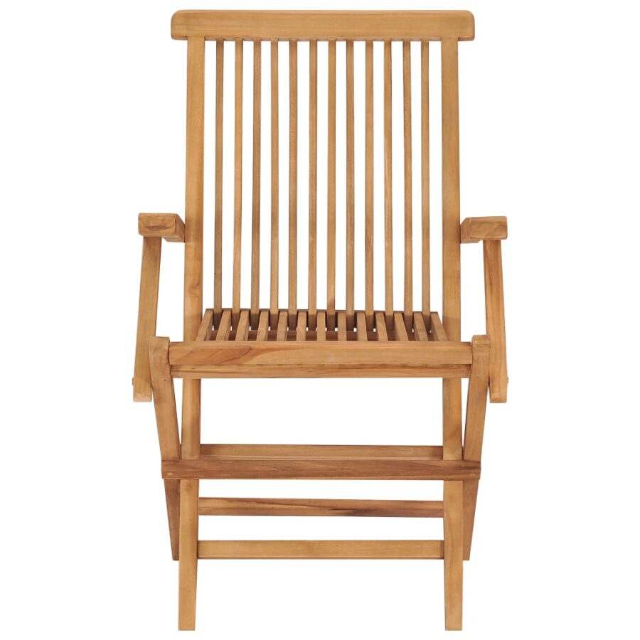 Tuinstoelen 2 st met lichtblauwe kussens massief teakhout - Afbeelding 5
