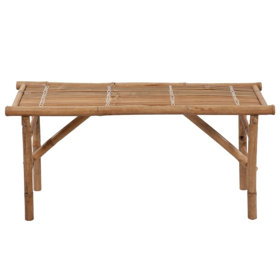 Tuinbank inklapbaar met kussen 118 cm bamboe - Afbeelding 3