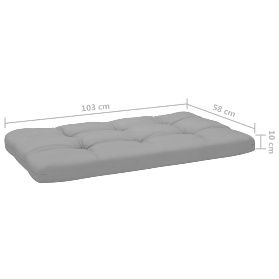 6-delige Loungeset pallet met kussens wit geïmpregneerd hout - Afbeelding 7