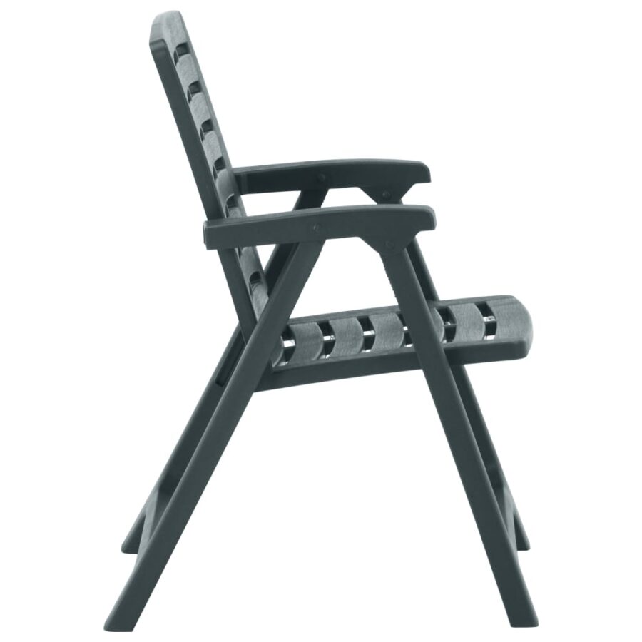 Tuinstoelen 2 st kunststof groen - Afbeelding 4
