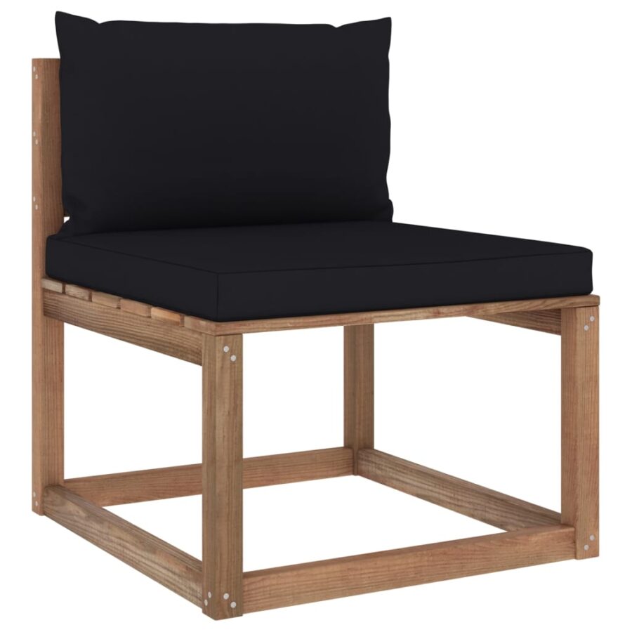 6-delige Loungeset pallet met kussens geïmpregneerd grenenhout - Afbeelding 4