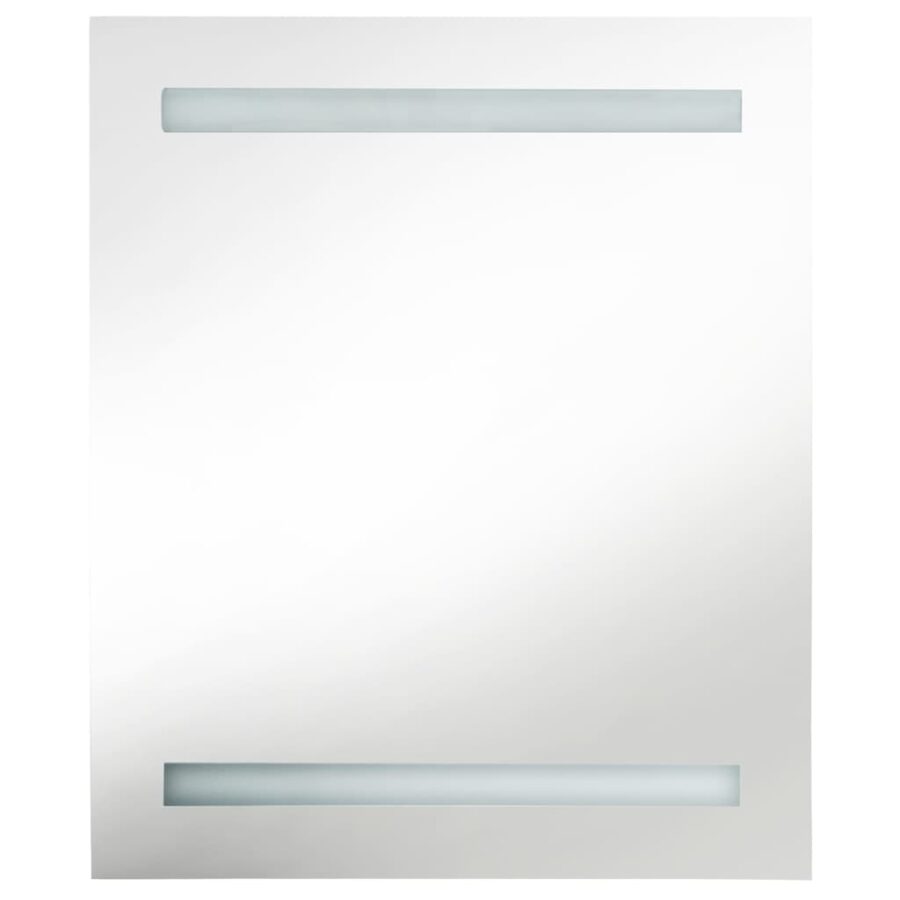 Badkamerkast met spiegel en LED 50x14x60 cm antracietkleurig - Afbeelding 4
