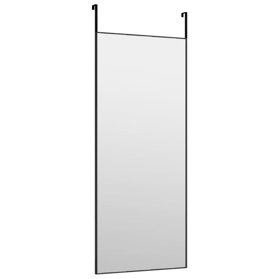 Deurspiegel 40x100 cm glas en aluminium zwart - Afbeelding 3