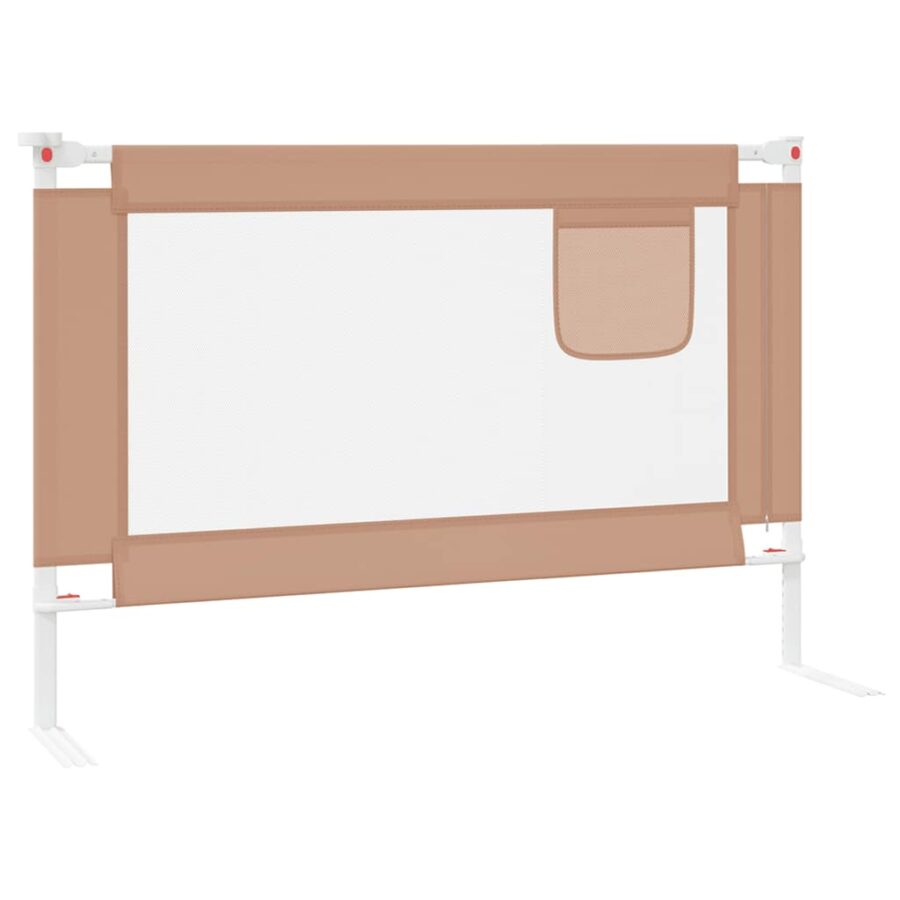 Bedhekje peuter 100x25 cm stof taupe - Afbeelding 4