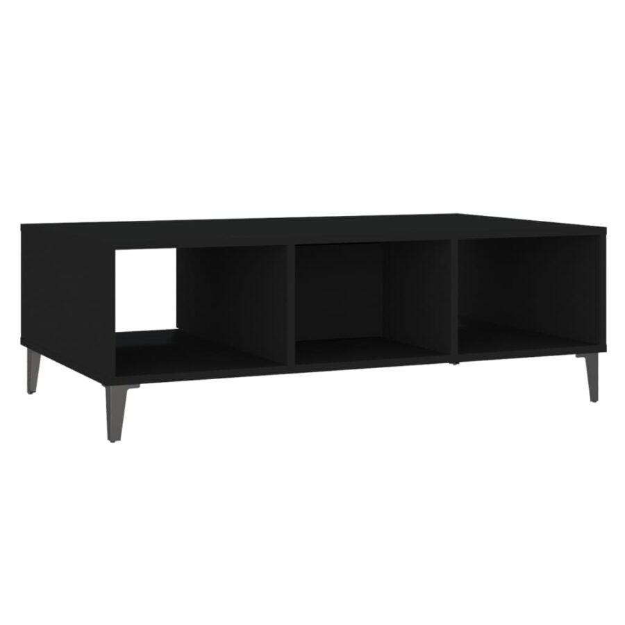 Salontafel 103,5x60x35 cm bewerkt hout zwart - Afbeelding 8