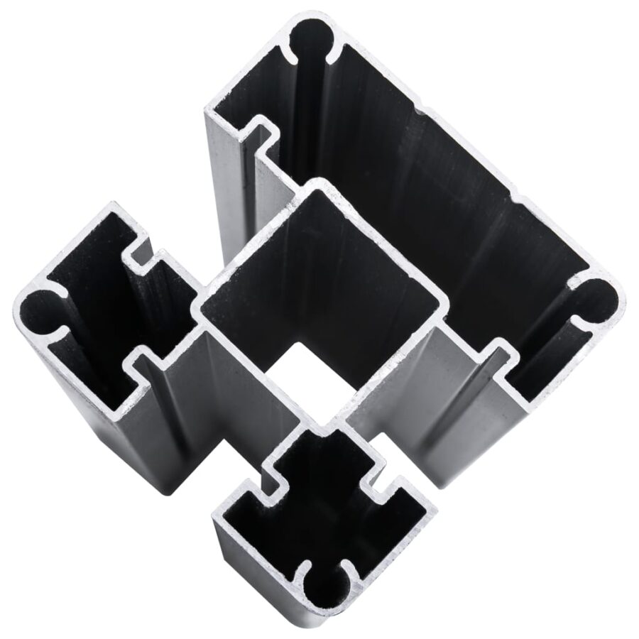 Schuttingpanelenset 526x186 cm HKC zwart - Afbeelding 10
