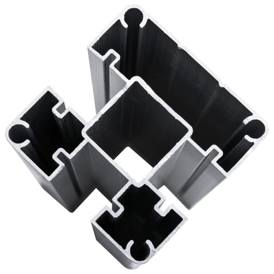 Schuttingpanelenset 446x(105-186) cm HKC zwart - Afbeelding 11