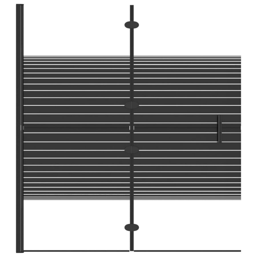 Douchewand inklapbaar 120x140 cm ESG zwart - Afbeelding 3