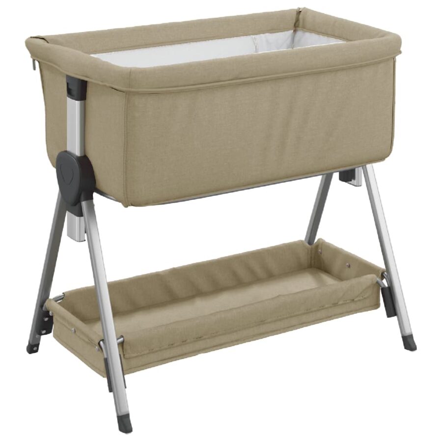 Babybox met matras linnen taupe - Afbeelding 6