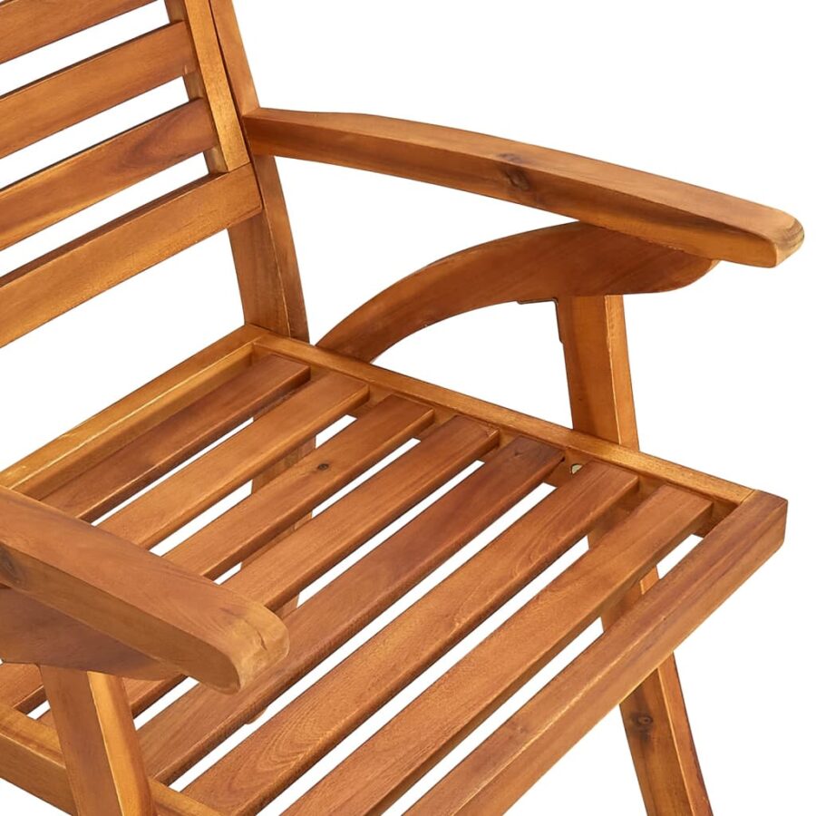 Tuinstoelen 4 st met kussens massief acaciahout - Afbeelding 9