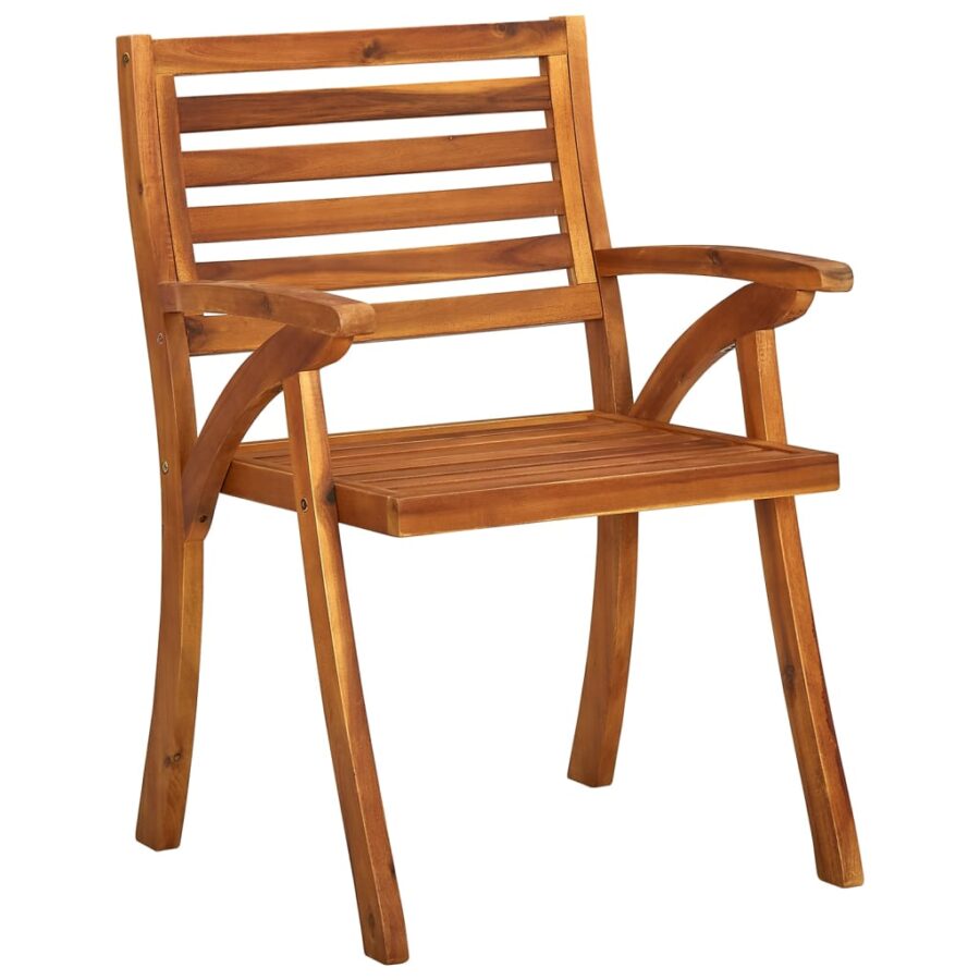 Tuinstoelen 4 st met kussens massief acaciahout - Afbeelding 5