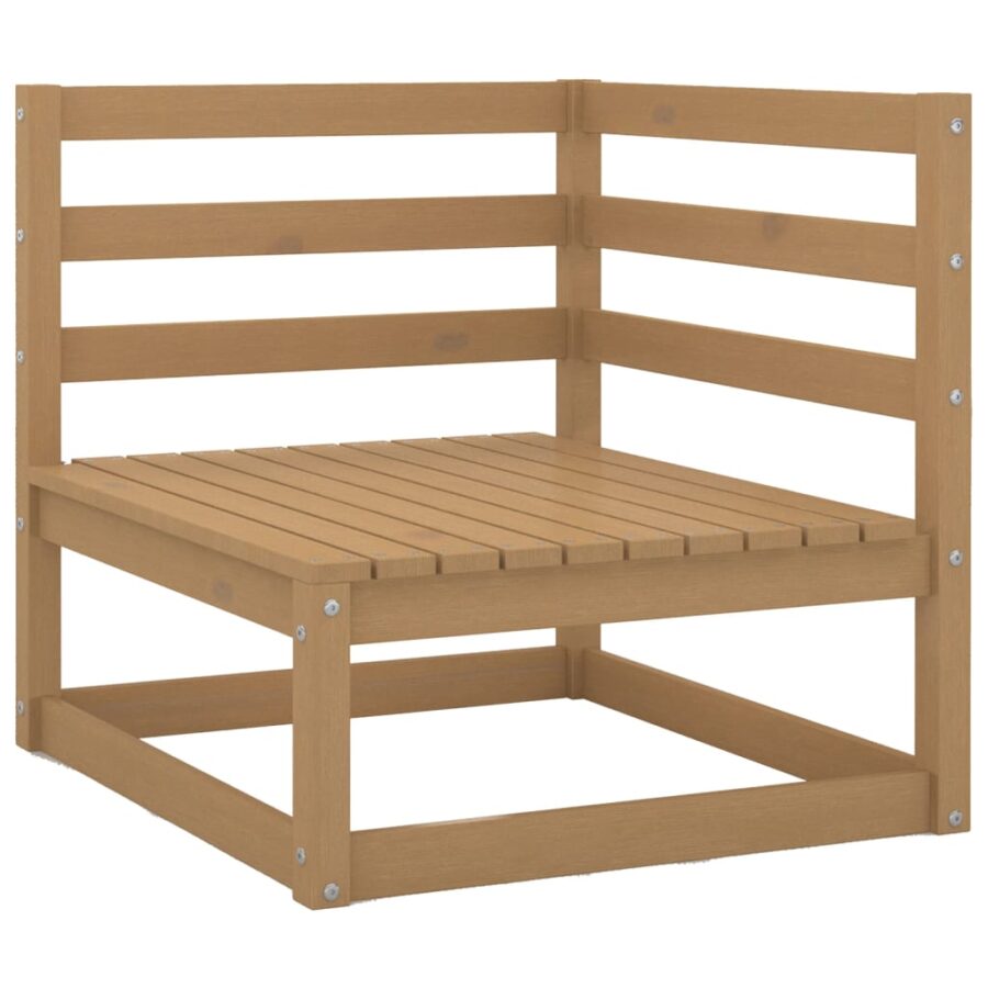 6-delige Loungeset massief grenenhout honingbruin - Afbeelding 4