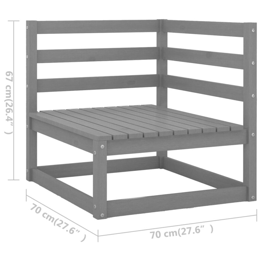 11-delige Loungeset massief grenenhout - Afbeelding 6